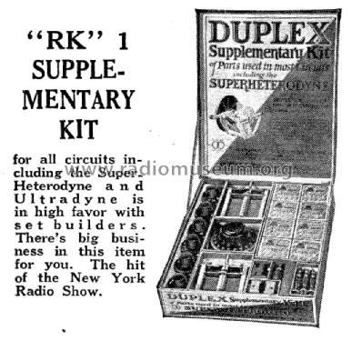 RK 1 Supplementary Kit ; Duplex Engine (ID = 1413824) Kit