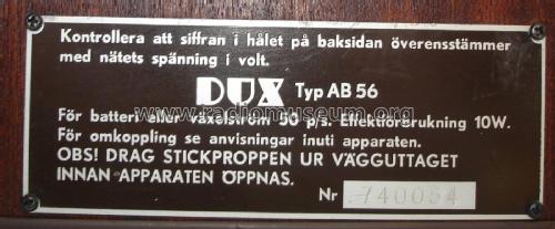 AB 56; Dux Radio AB; (ID = 2628490) Radio