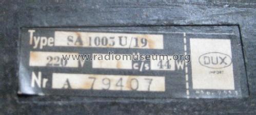 SA1005U/19; Dux Radio AB; (ID = 1326000) Radio