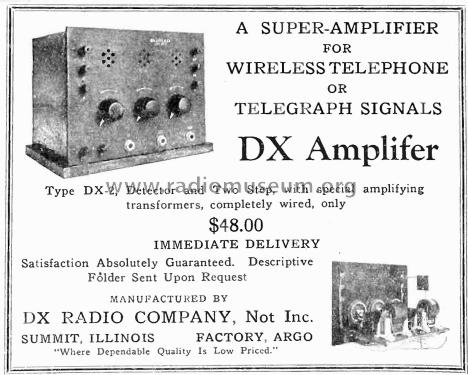 DX Amplifier Type DX-2; DX Radio Company; (ID = 2038334) mod-pre26