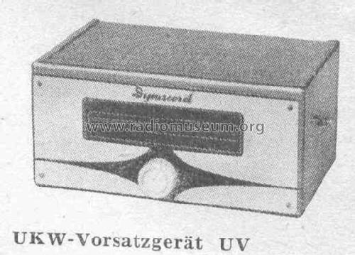 UKW-Vorsatzgerät UV; Dynacord W. (ID = 376696) Radio