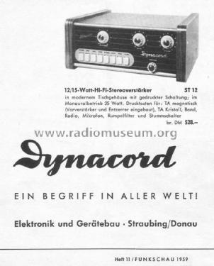 Stereo 12 ST12; Dynacord W. (ID = 2566056) Verst/Mix