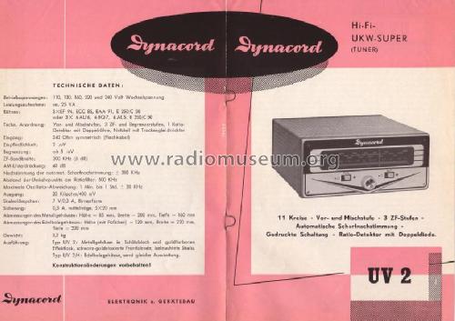 UKW-Vorsatzgerät UV2; Dynacord W. (ID = 2615682) Radio