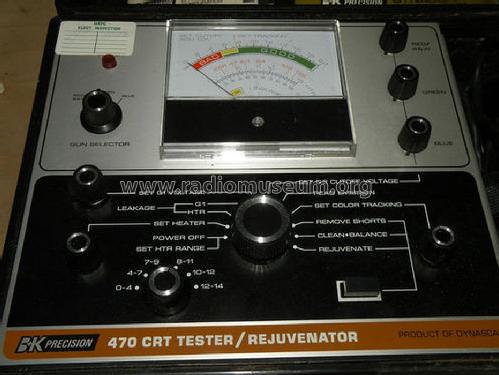 B+K Precision CRT Tester / Rejuvenator 470; B&K Precision, (ID = 1416431) Equipment