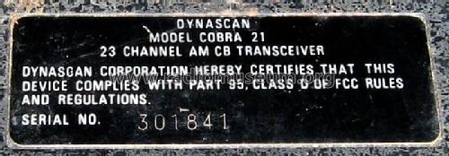 CB-Mobilfunkgerät Cobra 21; B&K Precision, (ID = 1361033) Citizen