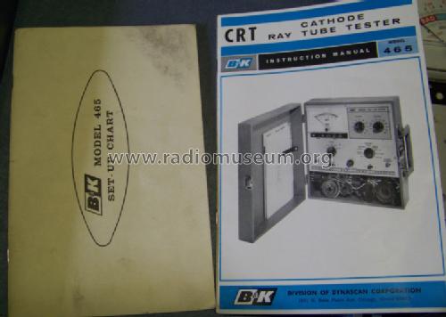 CRT Tester 465; B&K Precision, (ID = 989367) Equipment