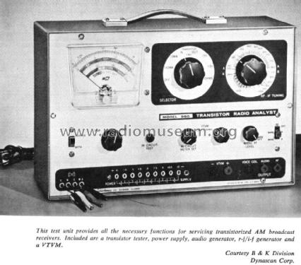 Transistor Radio Analyst 960; B&K Precision, (ID = 1140376) Equipment