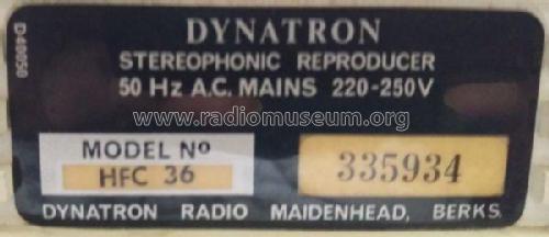 Carnival HFC36; Dynatron Radio Ltd., (ID = 2302156) R-Player