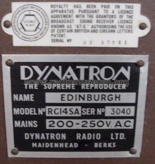 Edinburgh RG14; Dynatron Radio Ltd., (ID = 189886) Radio