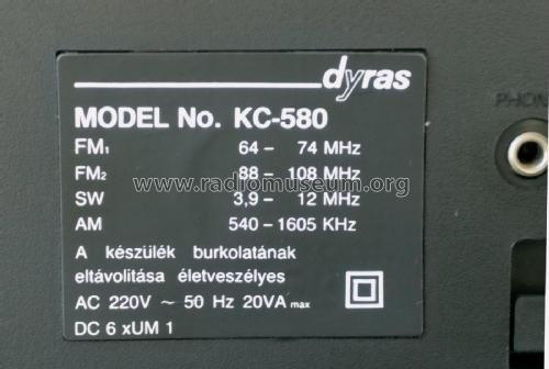 4 Band Stereo Radio Cassette Double Recorder KC-580; Dyras; Nürnberg (ID = 2489993) Radio