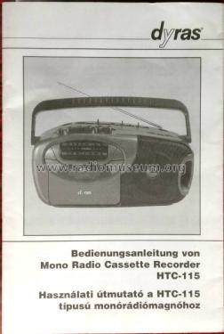 Mono Radio Cassette Recorder HTC-115; Dyras; Nürnberg (ID = 2152803) Radio