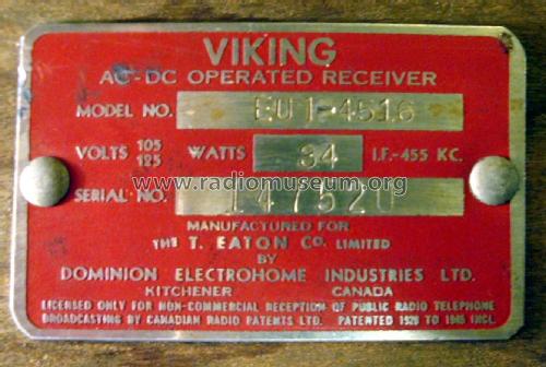 Viking 46-31 EU1-4516; Eaton Co. Ltd., The (ID = 2182908) Radio