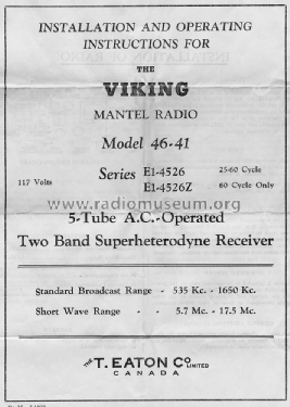 Viking 46-41 E1-4526Z; Eaton Co. Ltd., The (ID = 2692943) Radio