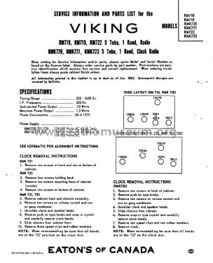 Viking RM722; Eaton Co. Ltd., The (ID = 2091701) Radio