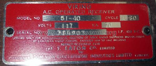 Viking 51-40 ; Eaton Co. Ltd., The (ID = 1027271) Radio