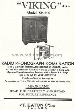Viking 52-114; Eaton Co. Ltd., The (ID = 764812) Radio
