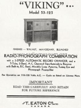 Viking 53-125 ; Eaton Co. Ltd., The (ID = 765937) Radio