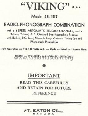 Viking 53-127; Eaton Co. Ltd., The (ID = 764822) Radio