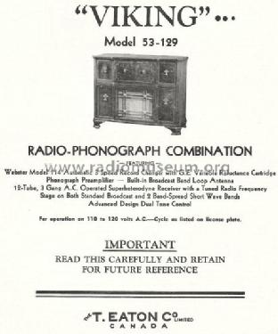 Viking 53-129; Eaton Co. Ltd., The (ID = 764825) Radio