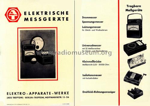 Isolationsmesser mit Kurbelinduktor MG3; EAW, Elektro- (ID = 2580934) Equipment