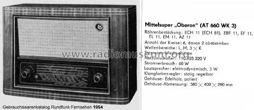 Oberon AT-Super 660Wk3; EAW, Elektro- (ID = 2168035) Radio