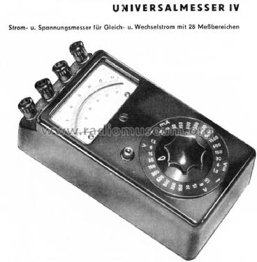 Universalmesser IV ; EAW, Elektro- (ID = 115010) Ausrüstung