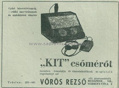 KIT Csőmérő - Tubetester ; Echo, Vörös Rezső (ID = 2213835) Equipment