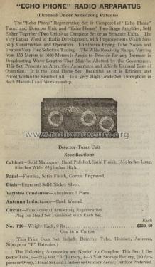Echophone 1-tube Regenerative Receiver T-16; Echophone Radio, Inc (ID = 2045344) Radio
