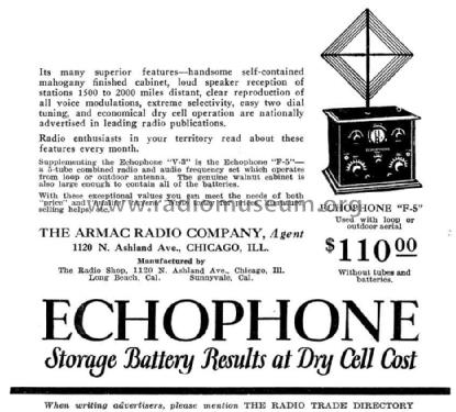 Echophone F5 5; Radio Shop, The (ID = 1464905) Radio