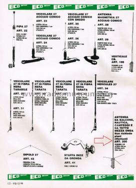Antenna da Balcone, Nautica, Mezz'Onda Art. 200; Eco Antenne di (ID = 3108727) Antenna