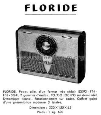 Floride ; ECR E.C.R.; Paris (ID = 2073404) Radio