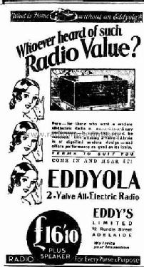 Eddyola 2 Valve ; Eddy’s Ltd Eddyola; (ID = 1874672) Radio