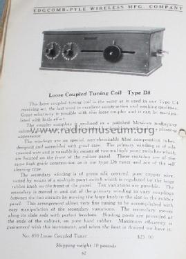 Loose Coupled Tuning Coil Type D8; Edgcomb-Pyle (ID = 963979) mod-pre26
