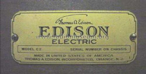 C-2 Ch= JC; Edison, Thomas A., (ID = 254033) Radio