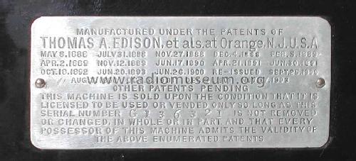 Phonograph GEM A; Edison, Thomas A., (ID = 253689) TalkingM