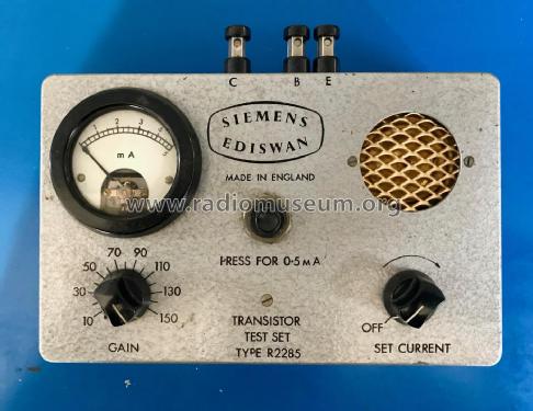 Transistor Test Set R2285; Ediswan, Siemens (ID = 2311134) Equipment