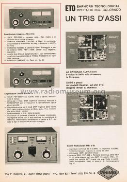 Linear Amplifier Alpha 374A; Ehrhorn (ID = 2823255) Amateur-D