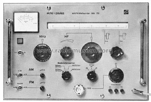 FM-Meßsender SGU701; Eicke+Paulus; (ID = 759403) Equipment