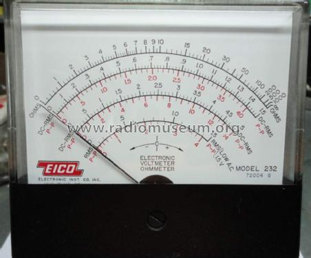 Vacuum-Tube Voltmeter Kit 232-K; EICO Electronic (ID = 1079023) Equipment