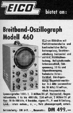 460 Oscilloscope; EICO Electronic (ID = 296022) Equipment