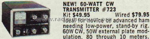 60 Watt CW Transmitter 723; EICO Electronic (ID = 2056779) Amateur-T