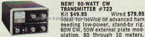 60 Watt CW Transmitter 723; EICO Electronic (ID = 2056779) Amateur-T