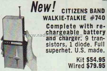 CB Walkie-Talkie 740; EICO Electronic (ID = 2059766) Citizen