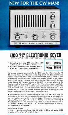 Electronic Keyer 717; EICO Electronic (ID = 3021758) Morse+TTY