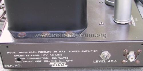 Hi Fi Power Amplifier HF-35; EICO Electronic (ID = 516792) Ampl/Mixer