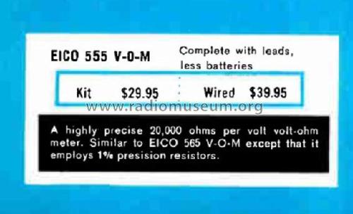 Precision Analog Multimeter 555; EICO Electronic (ID = 3044542) Equipment