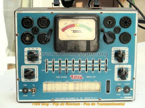 Eico 625 Tube Tester Chart