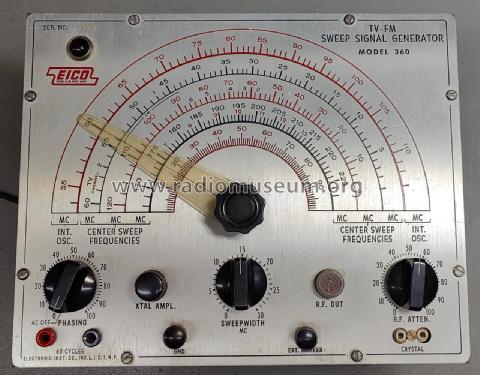 TV-FM Sweep Signal Generator 360; EICO Electronic (ID = 3010108) Equipment