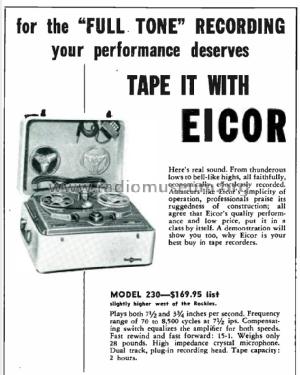 230 ; Eicor Inc.; Chicago (ID = 1800931) Enrég.-R