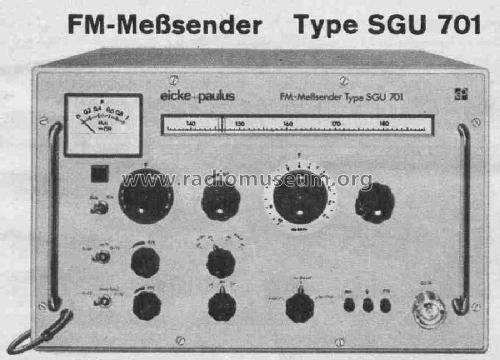 FM-Meßsender SGU701; Eicke+Paulus; (ID = 412641) Equipment